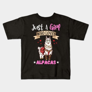 Just a girl who loves alpacas Kids T-Shirt